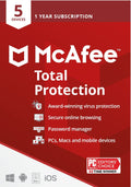 Licencia de antivirus McAfee Total Protection 10 dispositivos